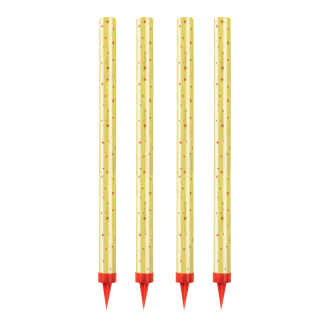 Zlata fontanová tortna svečka z zvezdicami 25 cm, 4 kosi | Ognjemet za torto